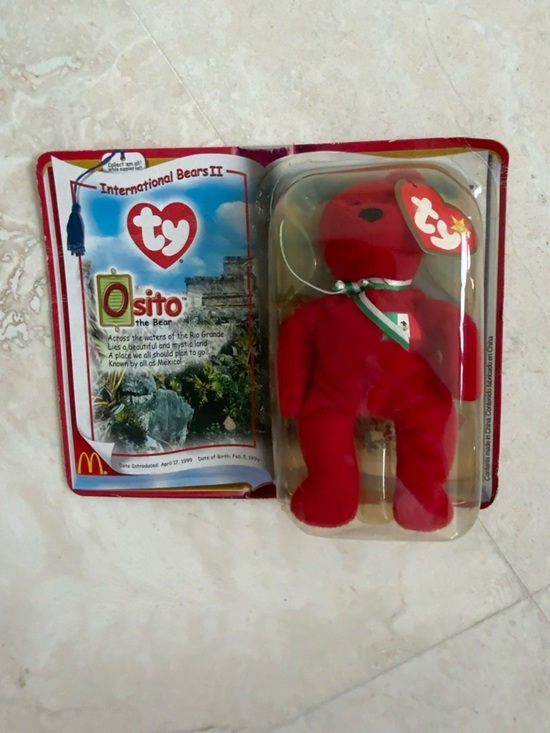 Ty Other - McDonald's Osito Ty Beanie Baby Red International Bear NWOT
